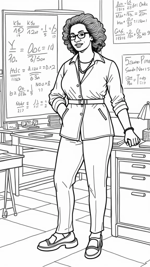 coloriage katherine Johnson